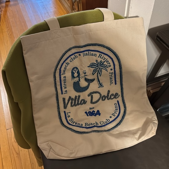 ✨ Anthropologie Printed Beaded Tote Bag - Picture 6 of 7